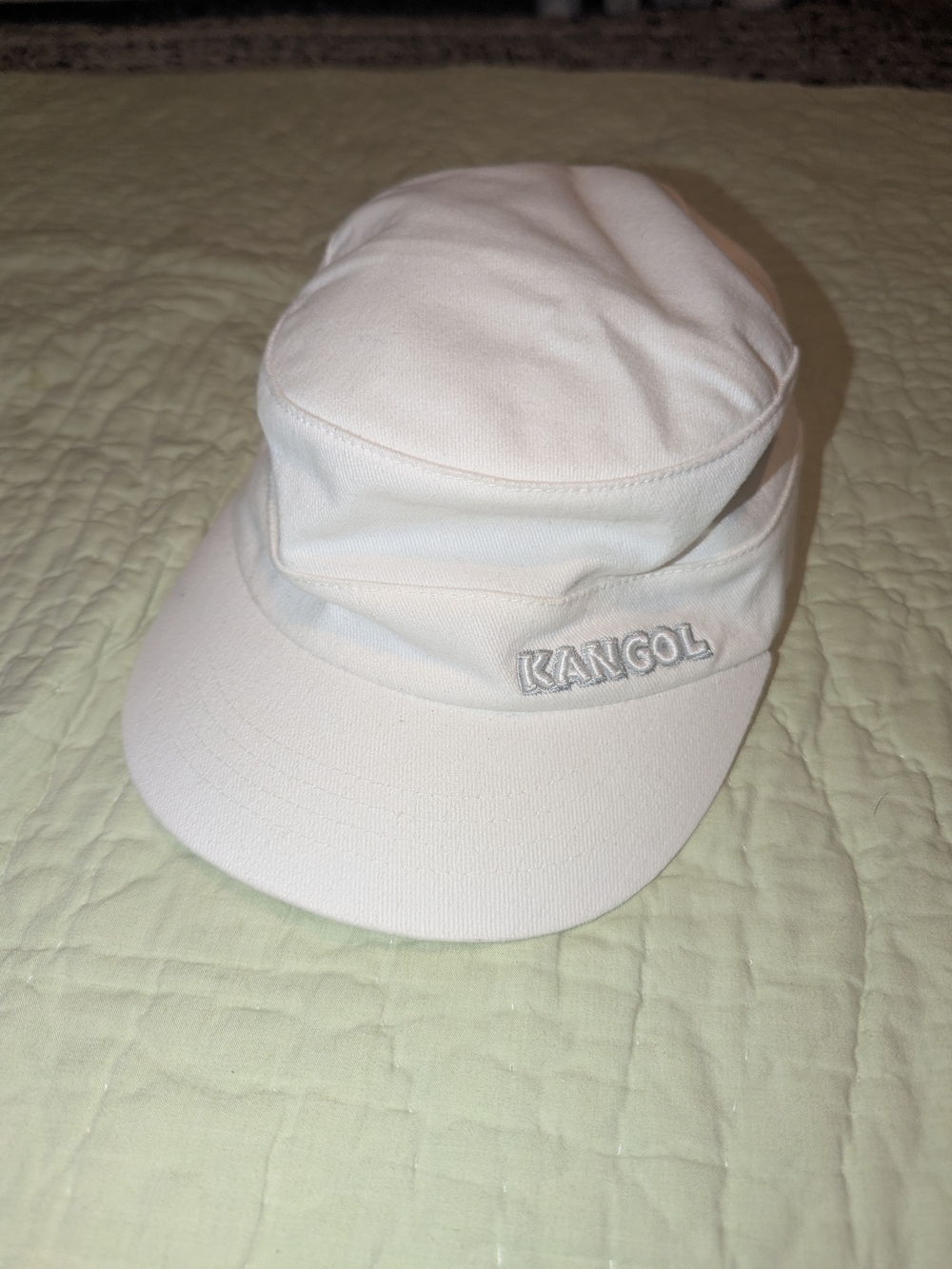 Kangol White Embroidered Logo Cap